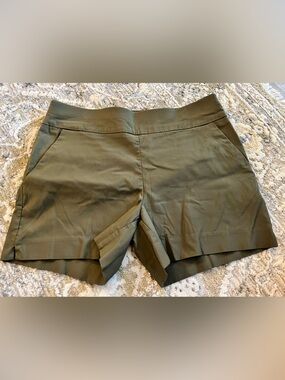 New York & Company Olive Green Tailored Bermuda Shorts